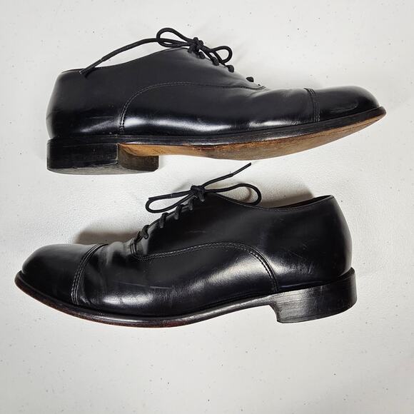Vintage Bostonian Classics First Flex Black Lace Up Derby Shoes Men's 9.5 M - Picture 3 of 10